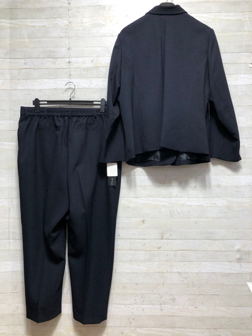 新品☆5L♪紺系♪お仕事からフォーマルまで着回しスーツ4点セット♪〇D101