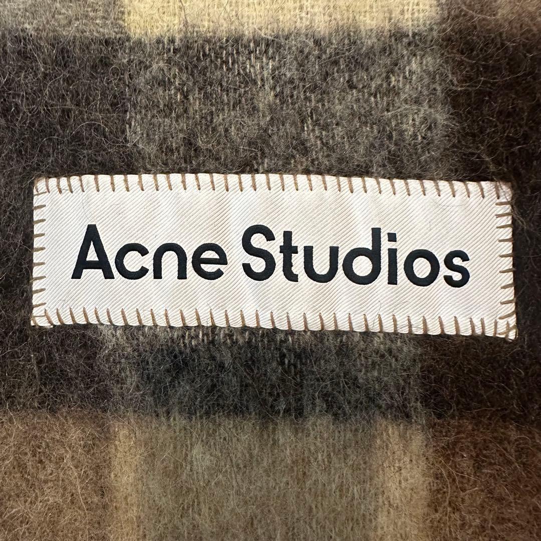 Acne Studios チェック柄マフラー ブラウン系　美品