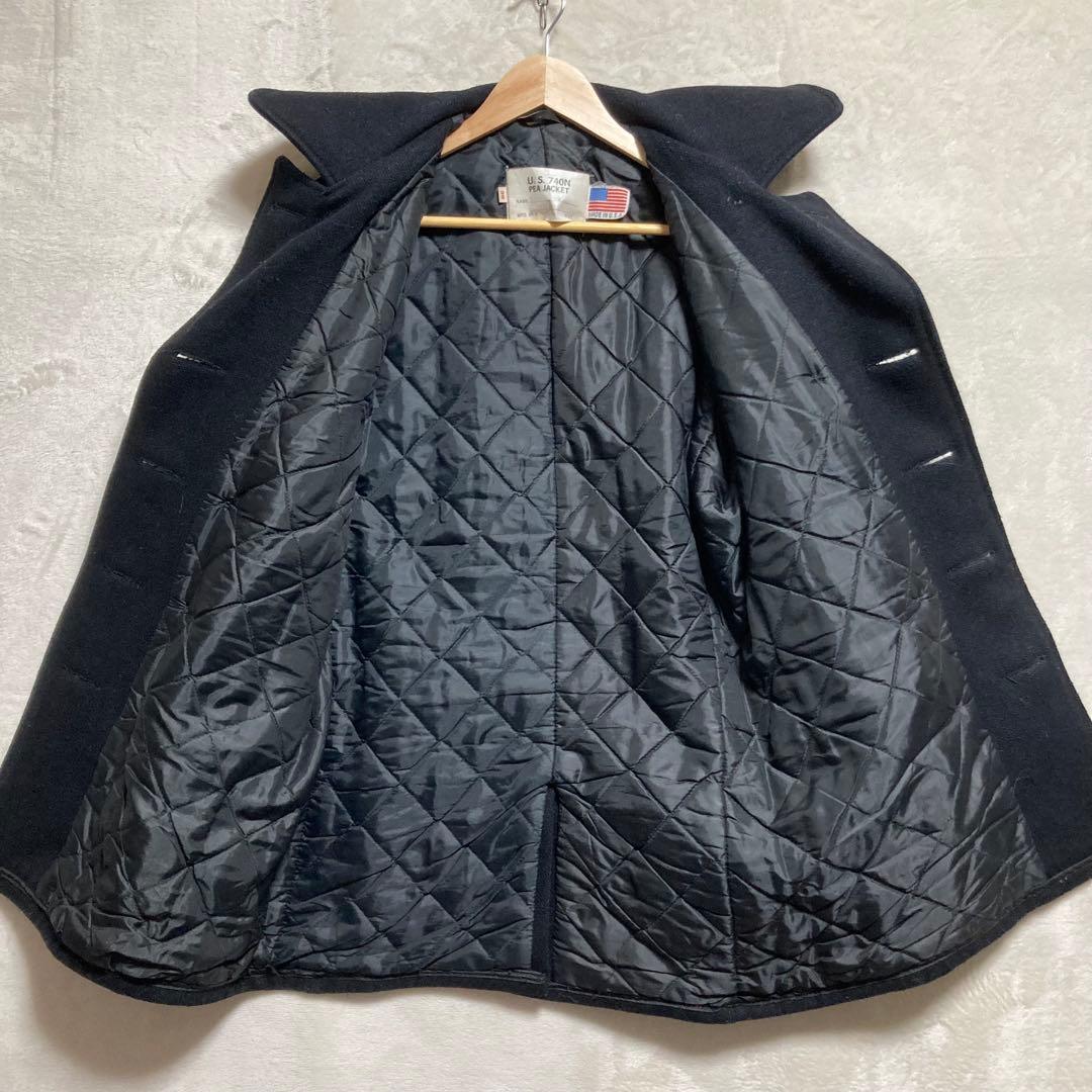 70s Schott ピーコート ブラック 38 L ショット USA製　古着