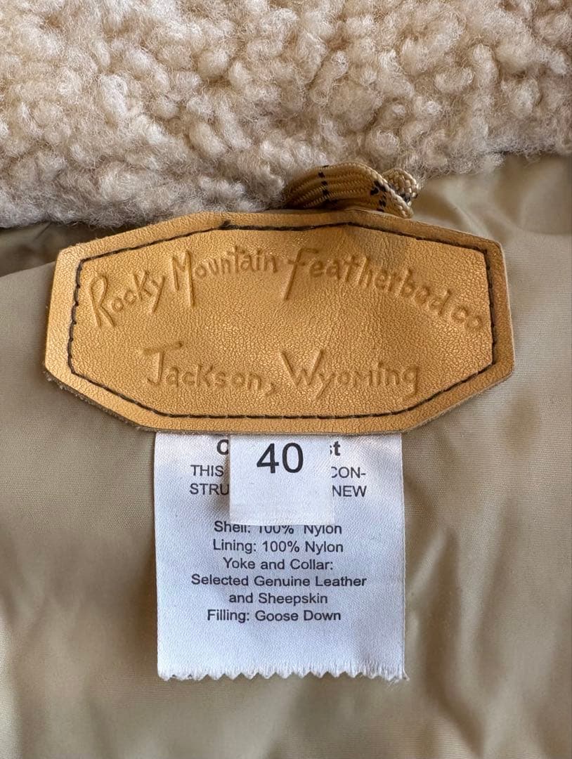 【40サイズ】Rocky Mountain Featherbed ダウンベスト