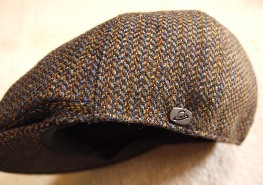 ボルサリーノ　ブラウンツイードキャスケット 58cm