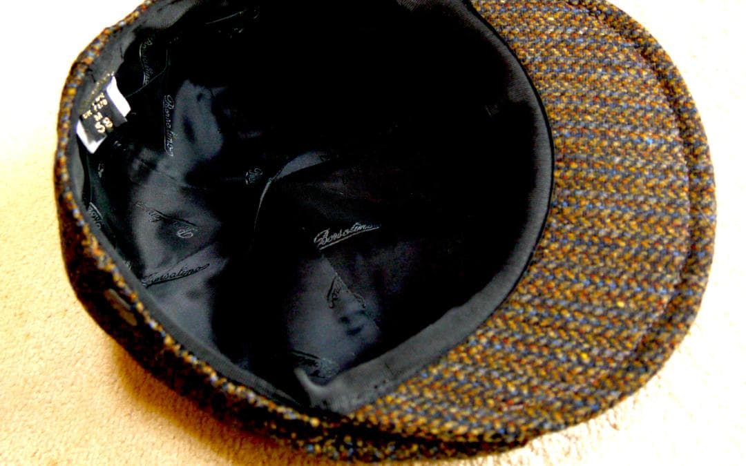 ボルサリーノ　ブラウンツイードキャスケット 58cm