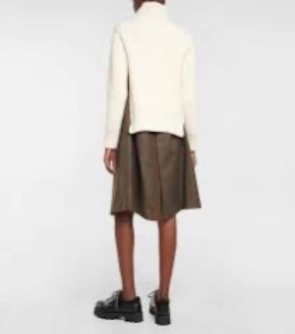 Sacai サカイ　✰極美品　クリーニング済　ニット　ドッキング　コート　ワンピ