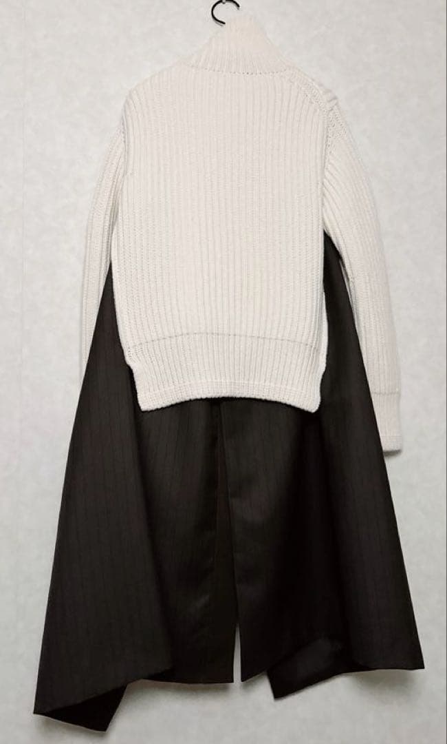 Sacai サカイ　✰極美品　クリーニング済　ニット　ドッキング　コート　ワンピ