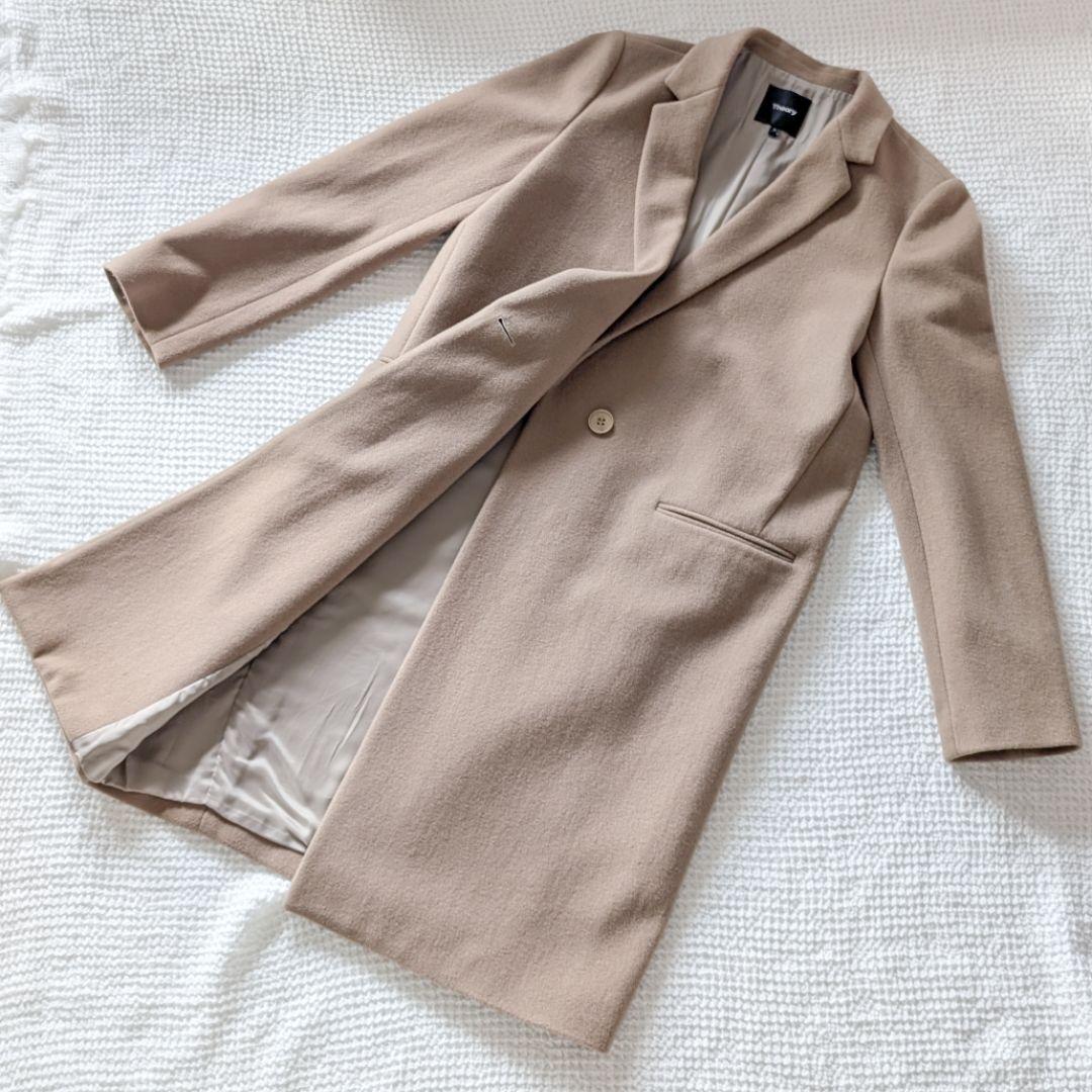 Theory セオリー チェスターコート ウール S キャメル ベージュ