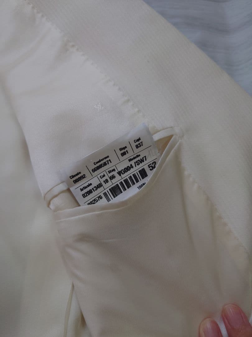 新品未使用 LOUIS VUITTON ホワイト テーラードジャケット 装飾付き