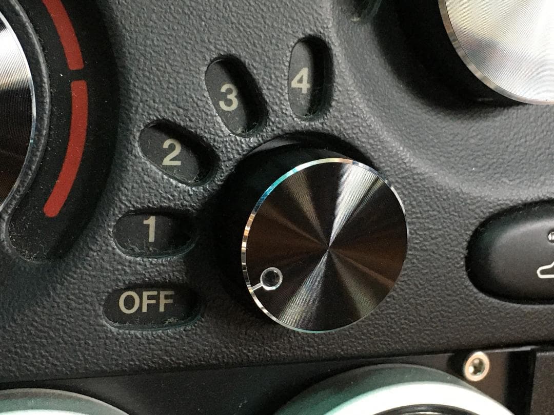 【RX-7 FD3S用】薄型アルミエアコンダイヤル/エアコンノブ(透過照明あり)