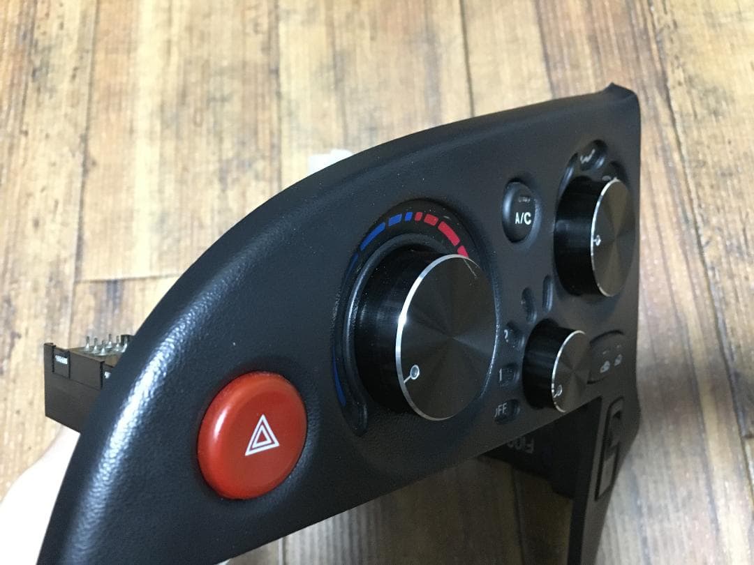 【RX-7 FD3S用】薄型アルミエアコンダイヤル/エアコンノブ(透過照明あり)