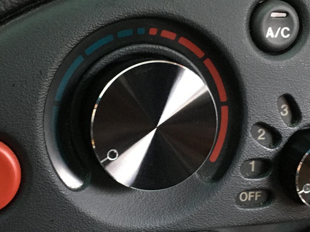 【RX-7 FD3S用】薄型アルミエアコンダイヤル/エアコンノブ(透過照明あり)