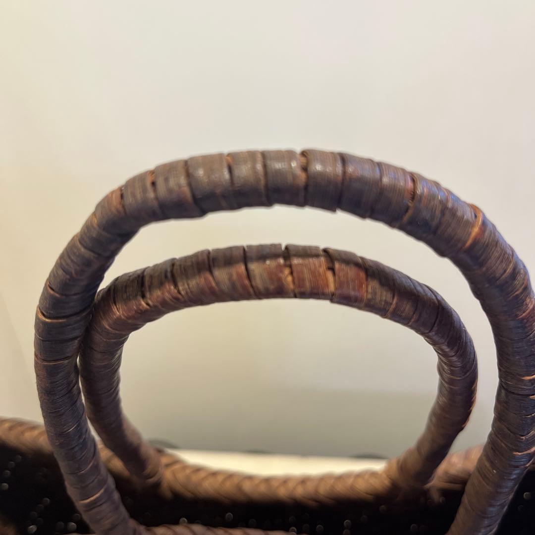 山葡萄　かご　バッグ　網代編み