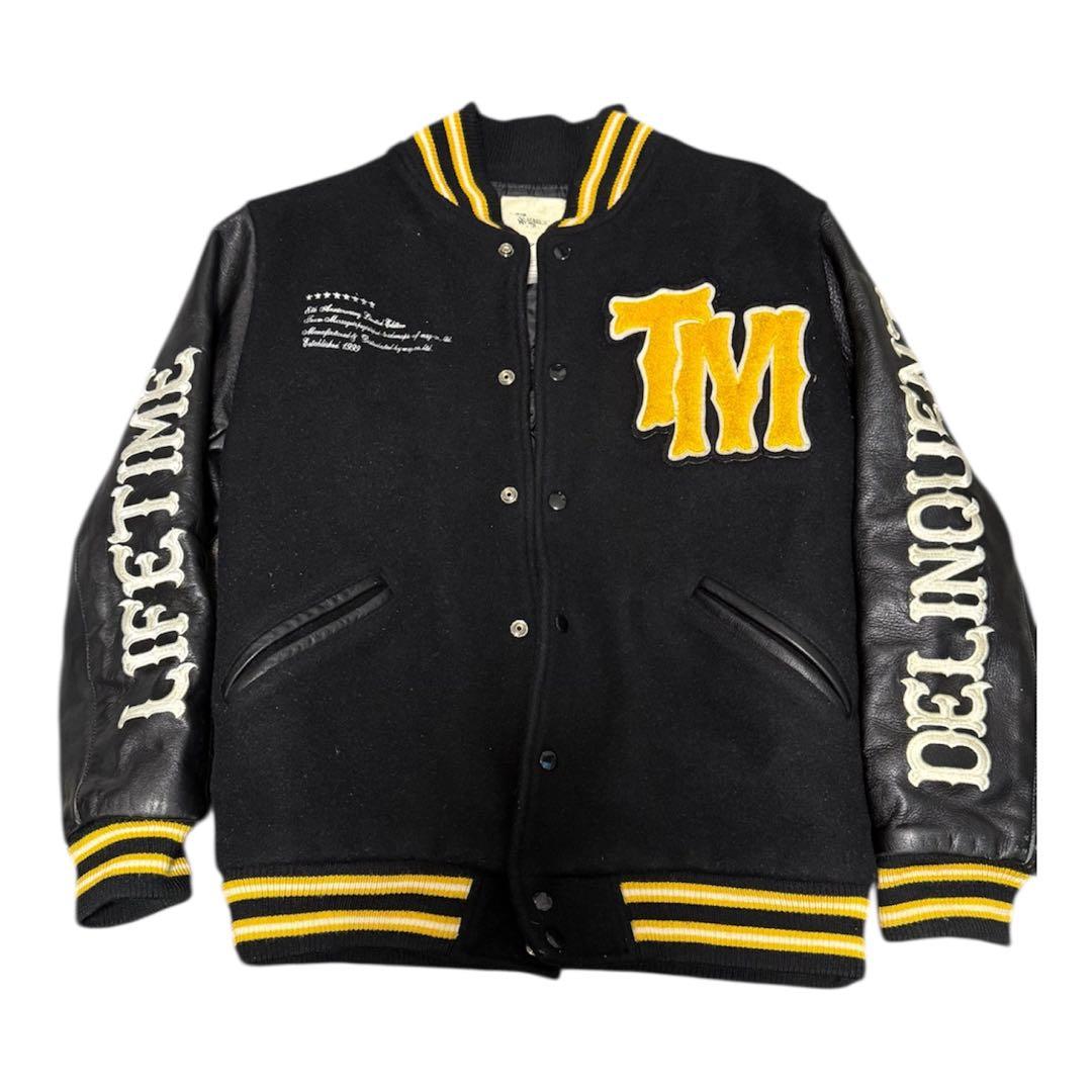 レザースタジャン　ブラックイエロー