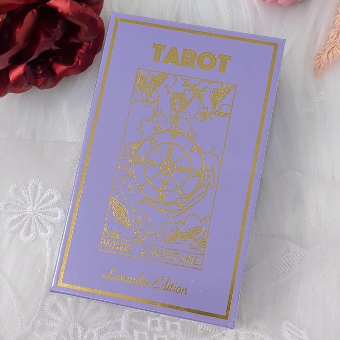 【正規品タロットカード】希少色✨癒しラベンダー色×金箔のプレミアム仕様のタロット