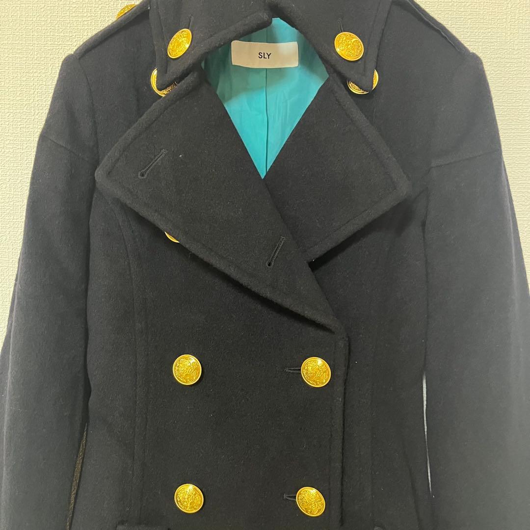 希少【SLY 】ベビドンコート 安室奈美恵ｐｖ着用　ロング丈コート　黒 Sサイズ