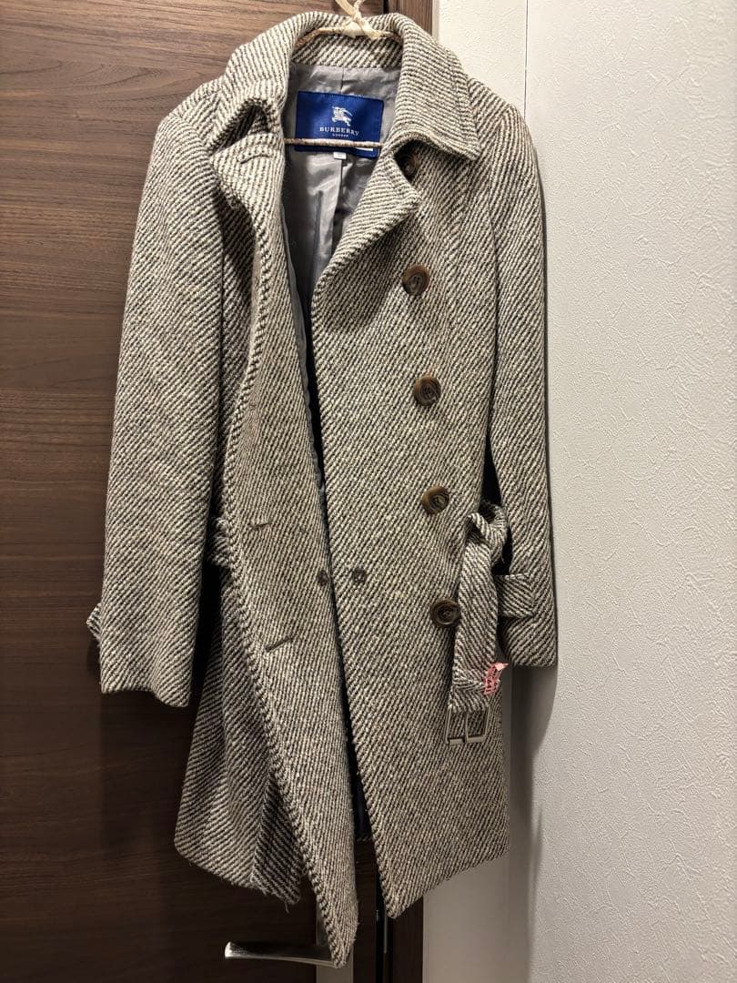 バーバリー　ブルーレーベル　コート　36 アンゴラ混