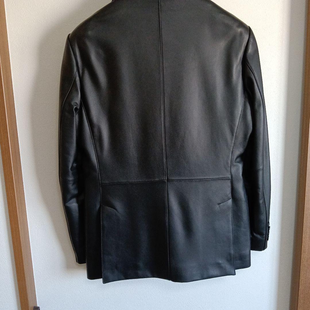 G-stage 黒レザーテーラードジャケット 46