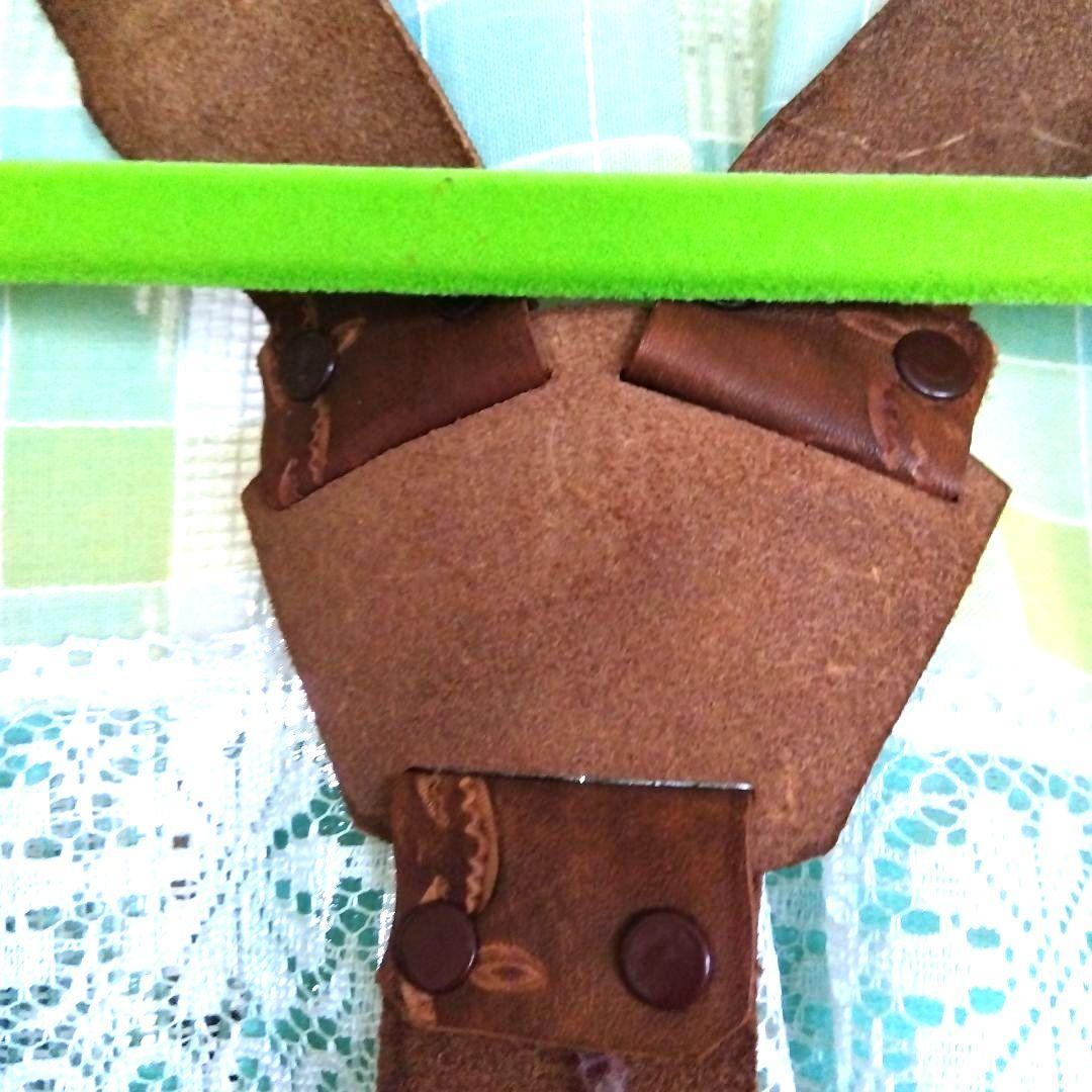 ボ*ド様 ✫ヴィンテージ✫本革ウェスタン風サスペンダーベルト