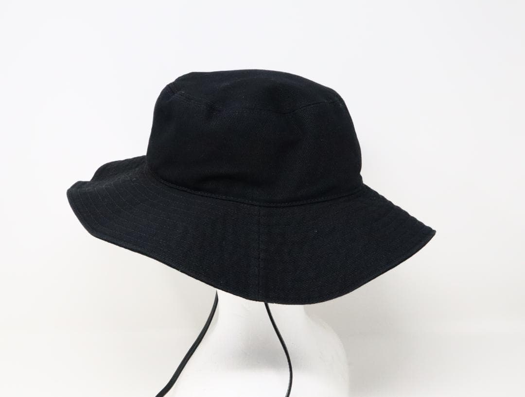 プラダ 2HC250 トライアングルロゴ ハット XL コットン ブラック