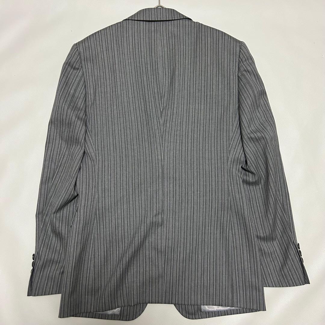 美品✨ヨウジヤマモト スーツ セットアップ ストライプ 背抜き 2ボタン グレー