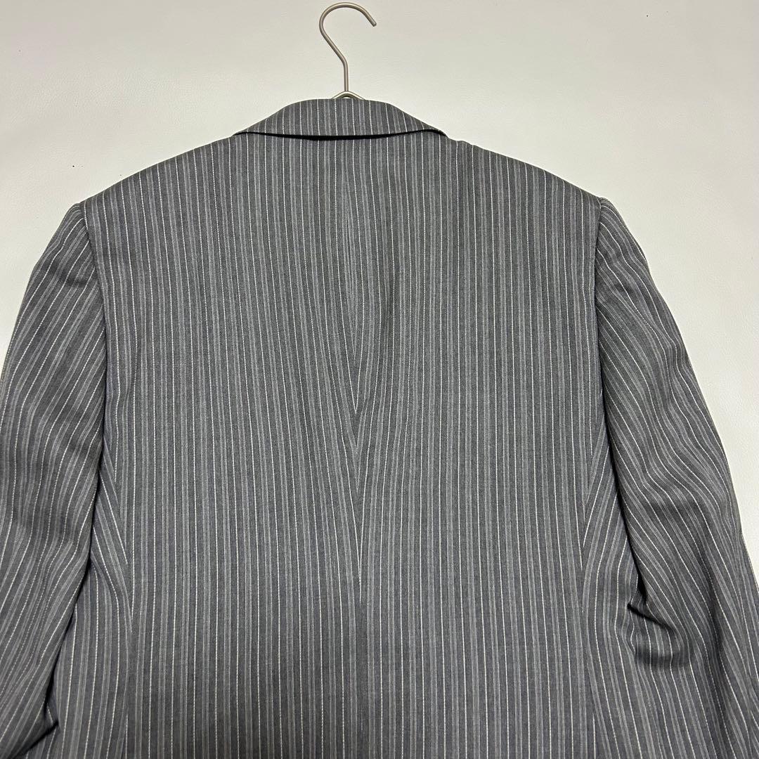 美品✨ヨウジヤマモト スーツ セットアップ ストライプ 背抜き 2ボタン グレー