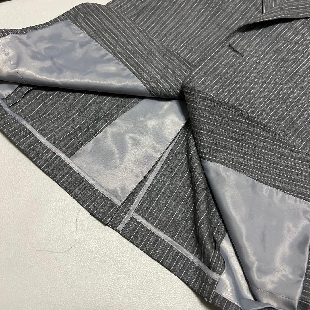 美品✨ヨウジヤマモト スーツ セットアップ ストライプ 背抜き 2ボタン グレー