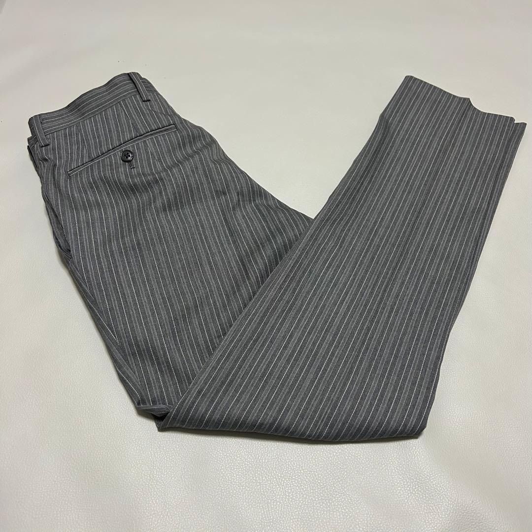 美品✨ヨウジヤマモト スーツ セットアップ ストライプ 背抜き 2ボタン グレー