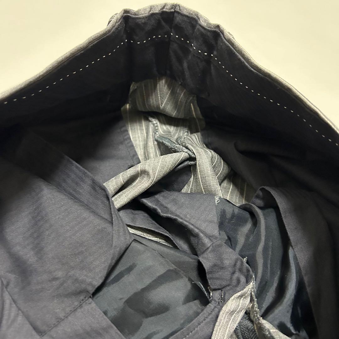 美品✨ヨウジヤマモト スーツ セットアップ ストライプ 背抜き 2ボタン グレー