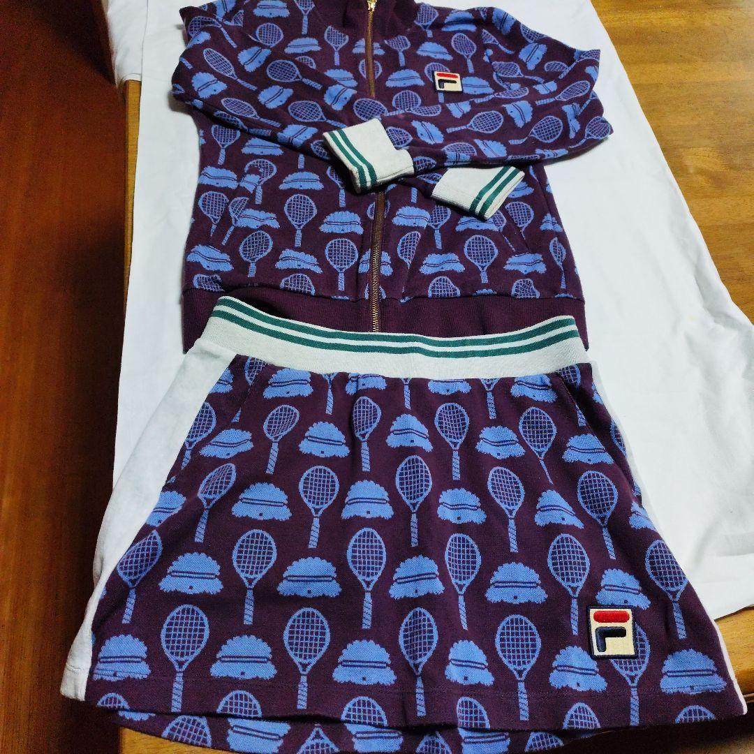 FILA テニスラケット柄 ウェア Mサイズ　　スコートLサイズ
