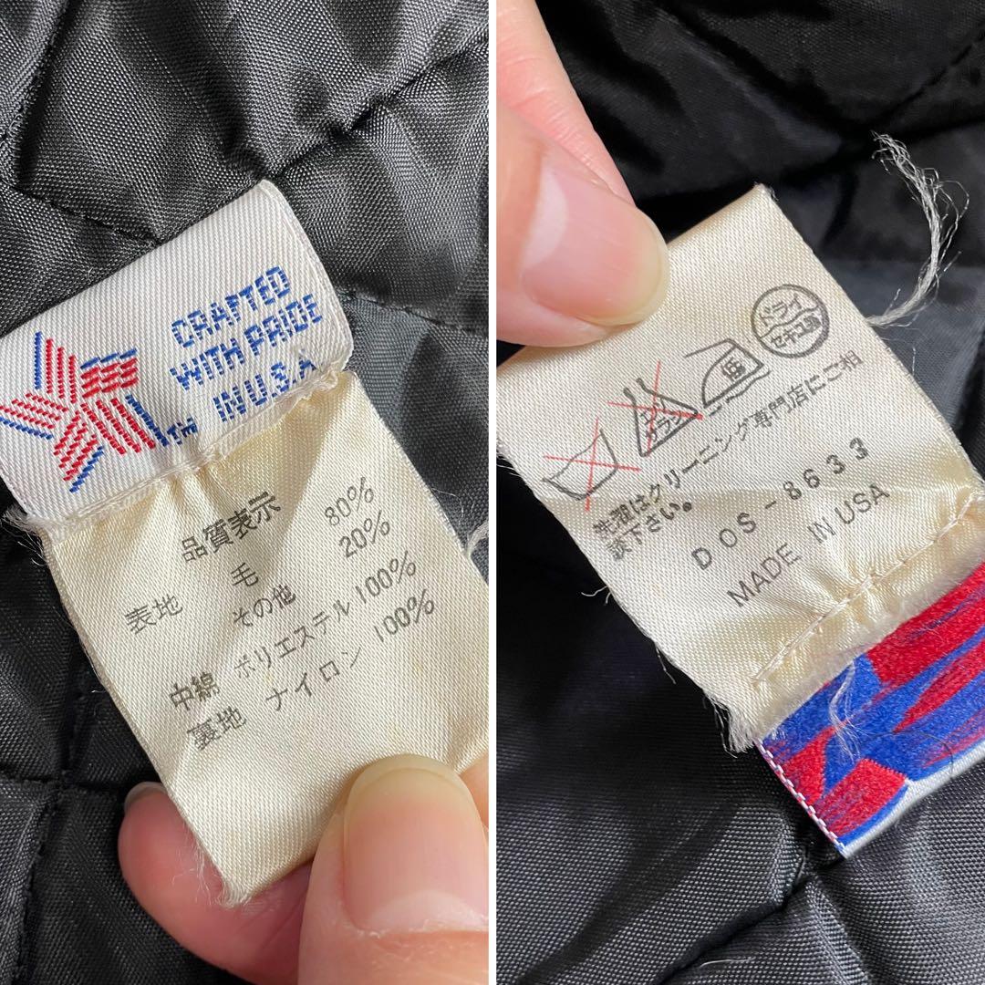 未使用級✨ショット キルティング ダブルピーコート メルトングレー L USA製