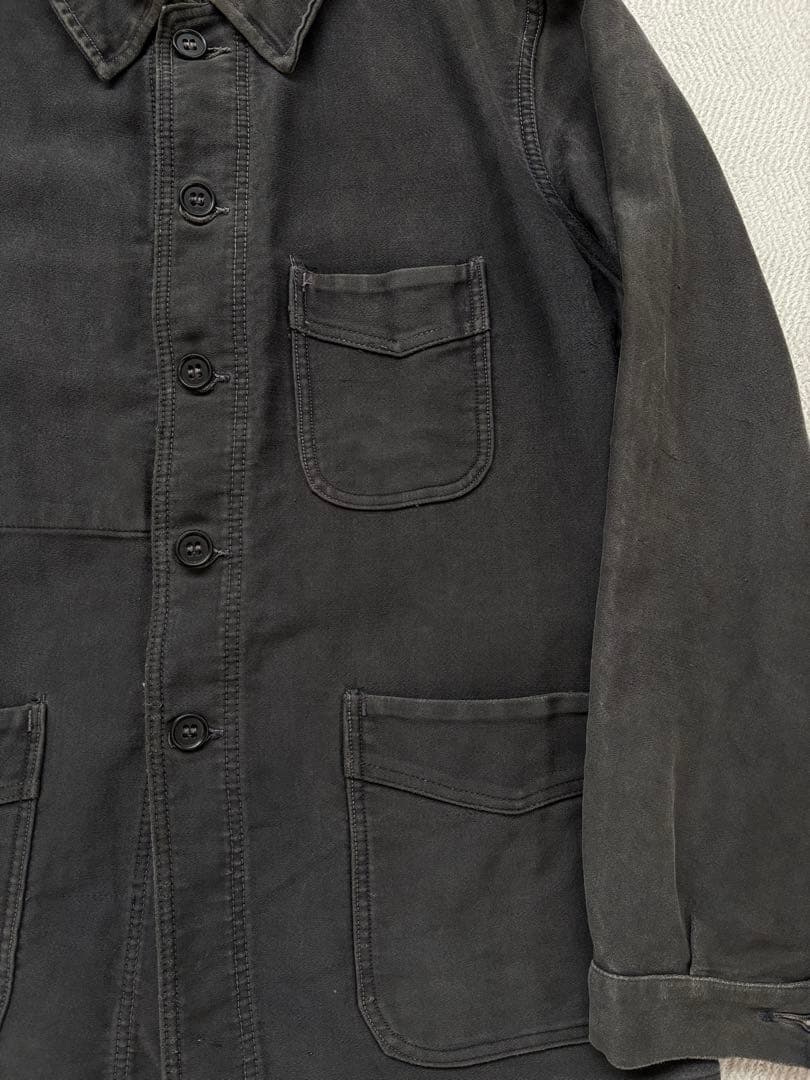 希少40s ADOLPHE LAFONT vポケ　ブラックモールスキンフレンチ