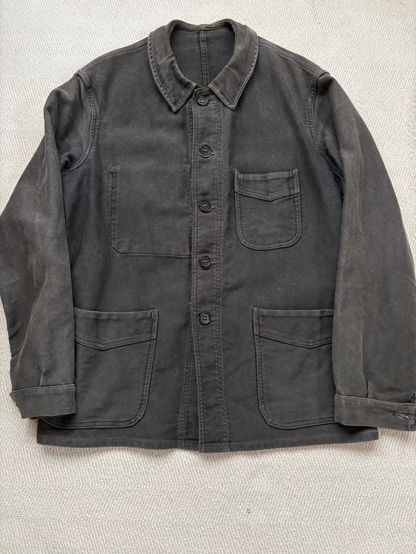 希少40s ADOLPHE LAFONT vポケ　ブラックモールスキンフレンチ