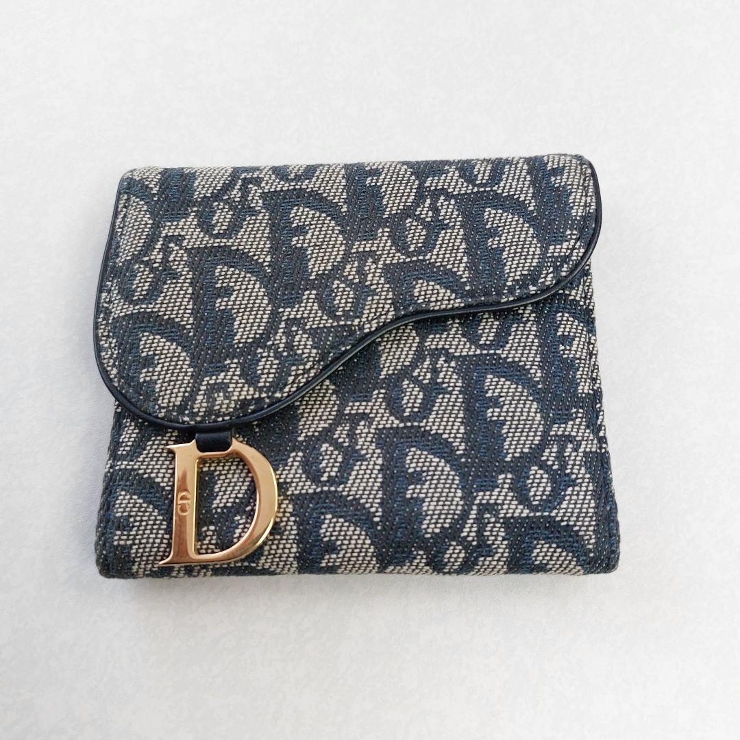 【大人気】クリスチャンディオール　サドル　カード入れ財布　トロッター　キャンバス