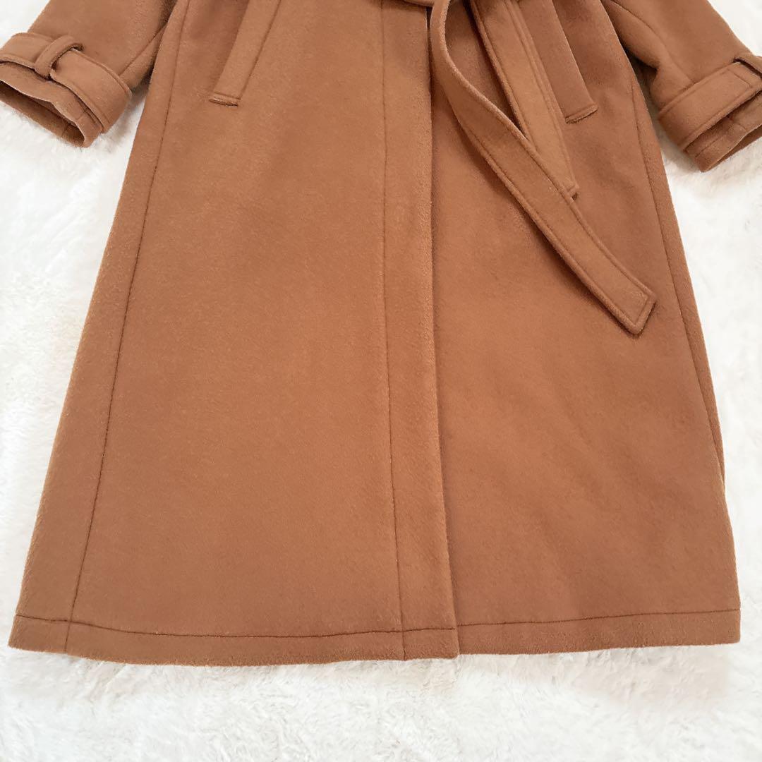 【希少】foufou フーフー ウール ステンカラーコート キャメル ベルト付き