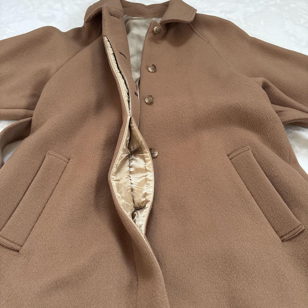 【希少】foufou フーフー ウール ステンカラーコート キャメル ベルト付き