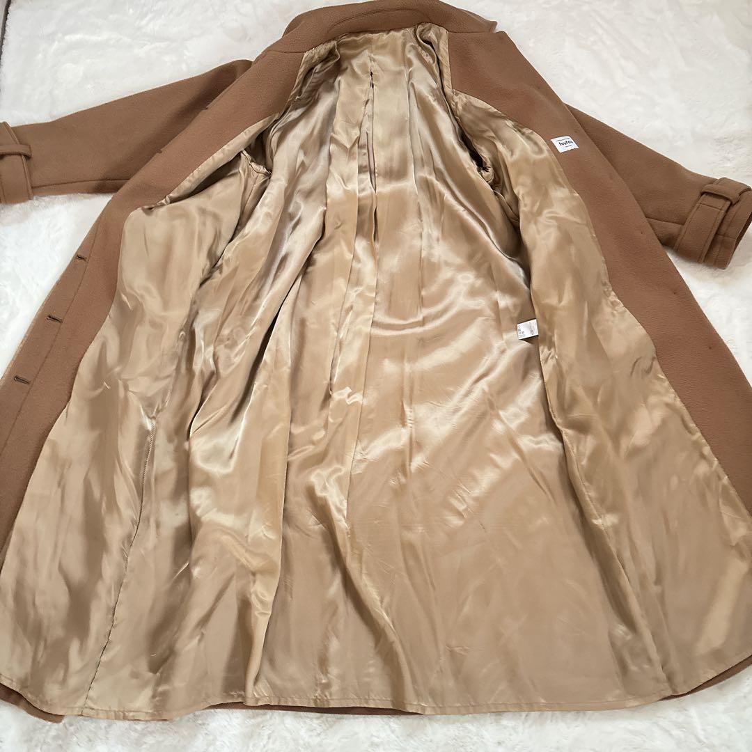 【希少】foufou フーフー ウール ステンカラーコート キャメル ベルト付き