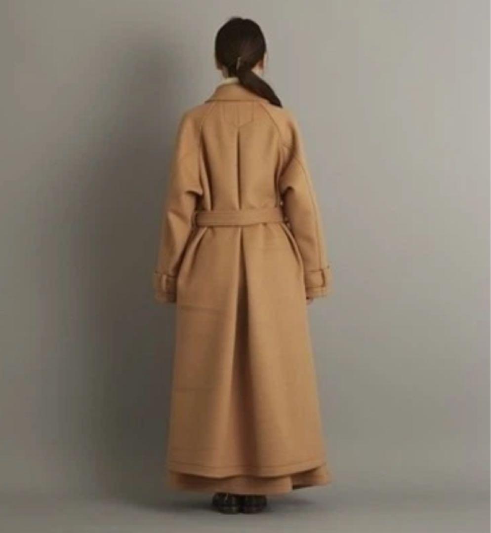 【希少】foufou フーフー ウール ステンカラーコート キャメル ベルト付き