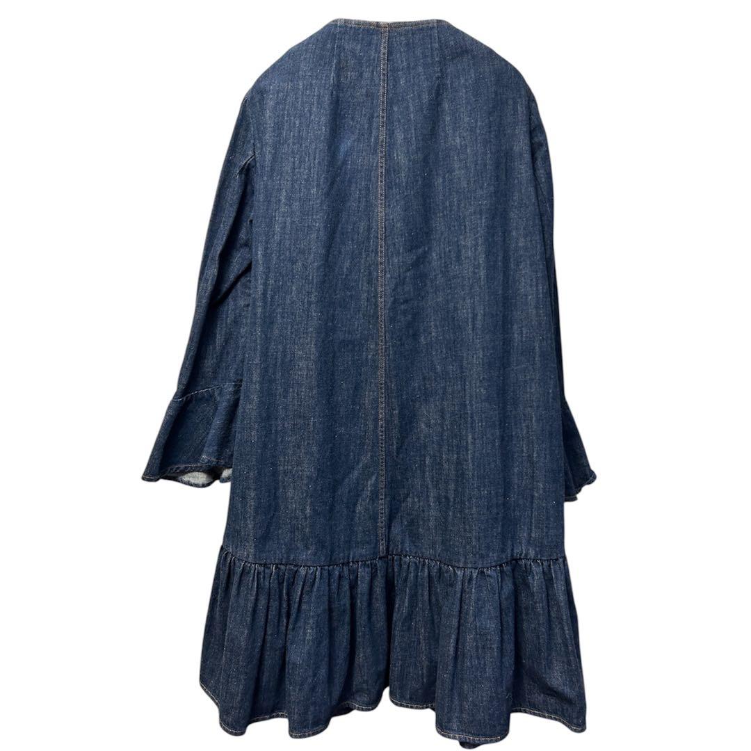 希少 DRIES VAN NOTEN デニムコート フリル XSサイズ