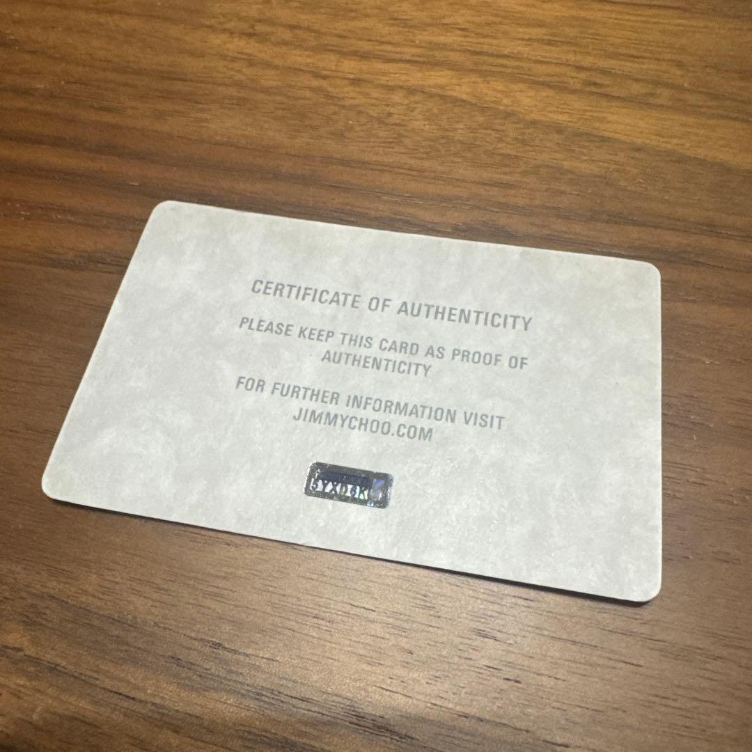 JIMMY CHOO ネイビー レザー キーケース