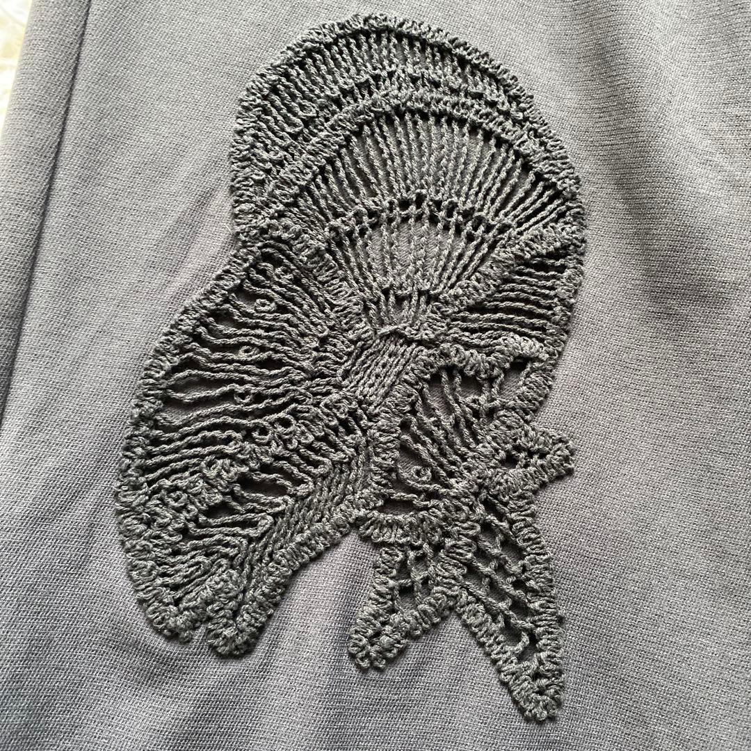 mlouren cutwork embroidery pant ブラック