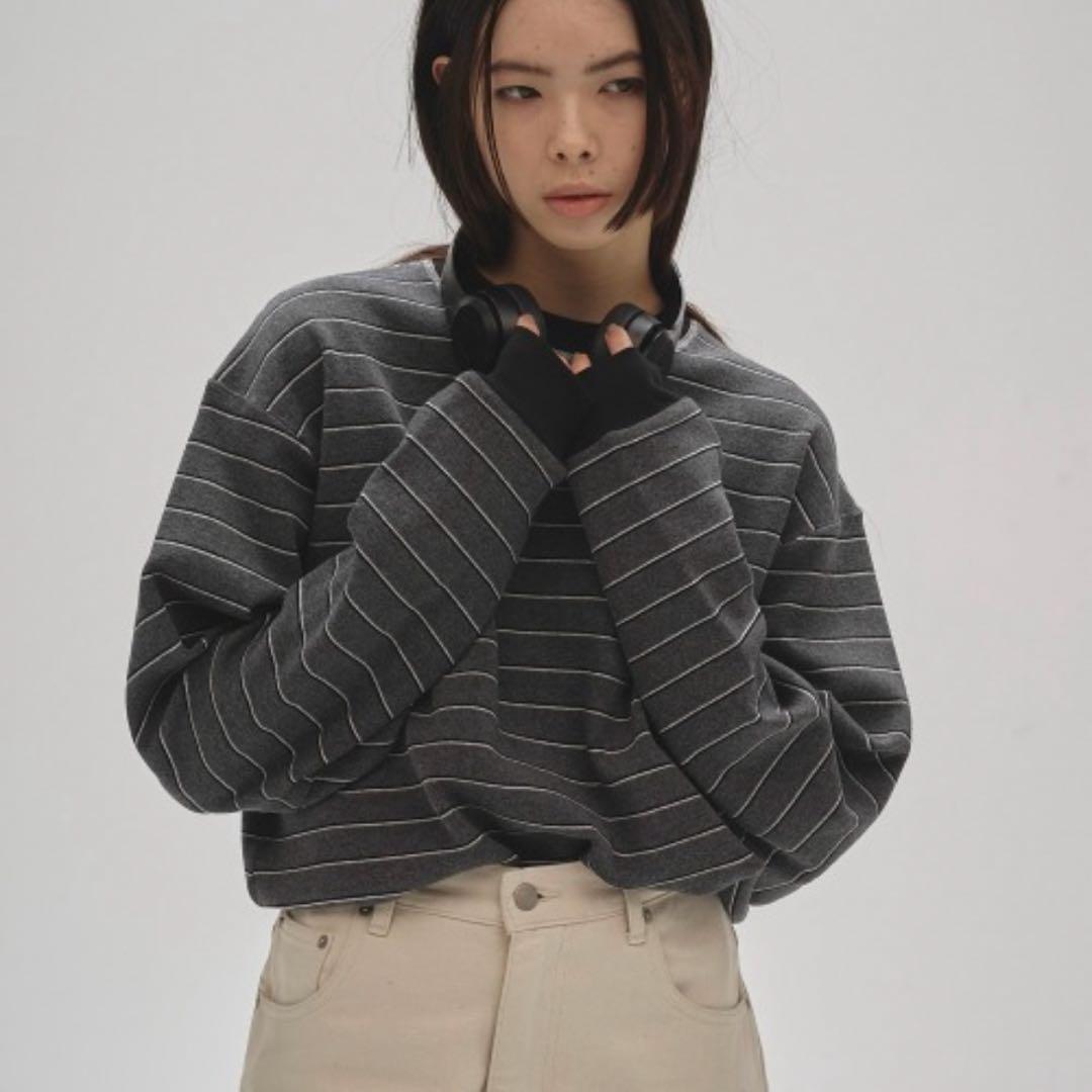 todayful Border Long T-shirts 新品　グレー