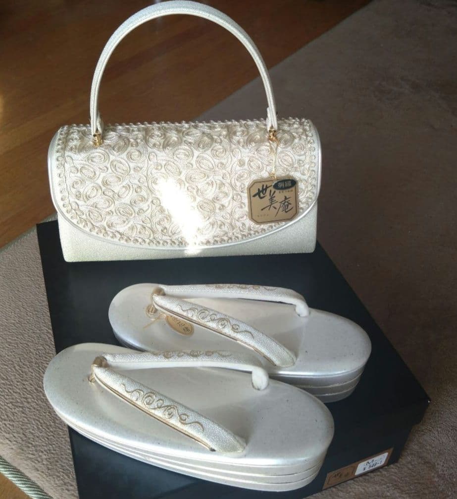 【試し履き無し】世美庵草履バッグセットМサイズ