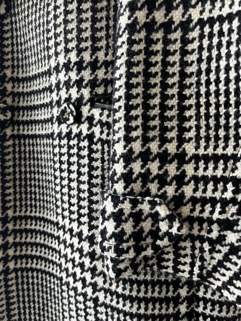 uncraveアンクレイヴ ビッググレンチェック ロングチェスターコート試着のみ