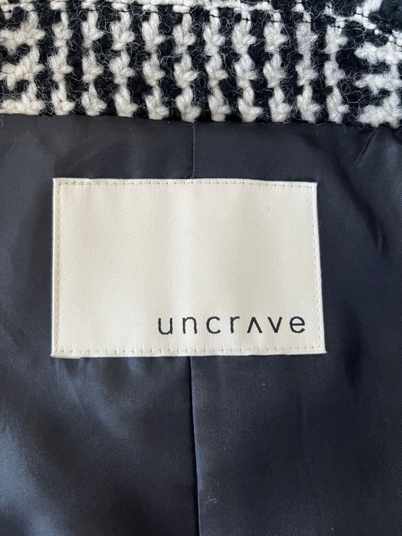 uncraveアンクレイヴ ビッググレンチェック ロングチェスターコート試着のみ