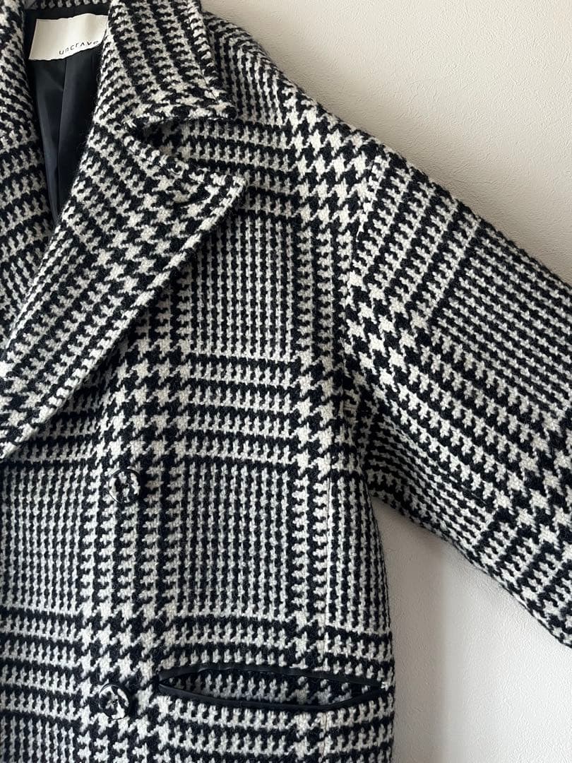 uncraveアンクレイヴ ビッググレンチェック ロングチェスターコート試着のみ