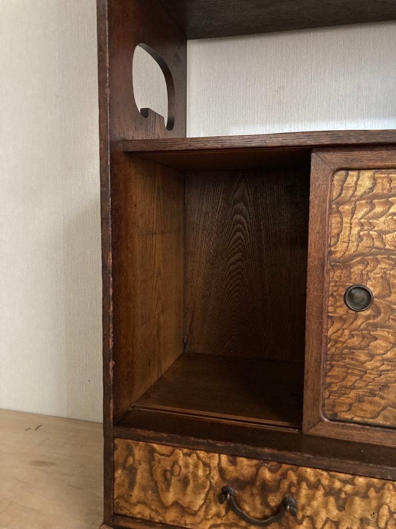 【送料込】アンティークの収納棚　高さ89cm