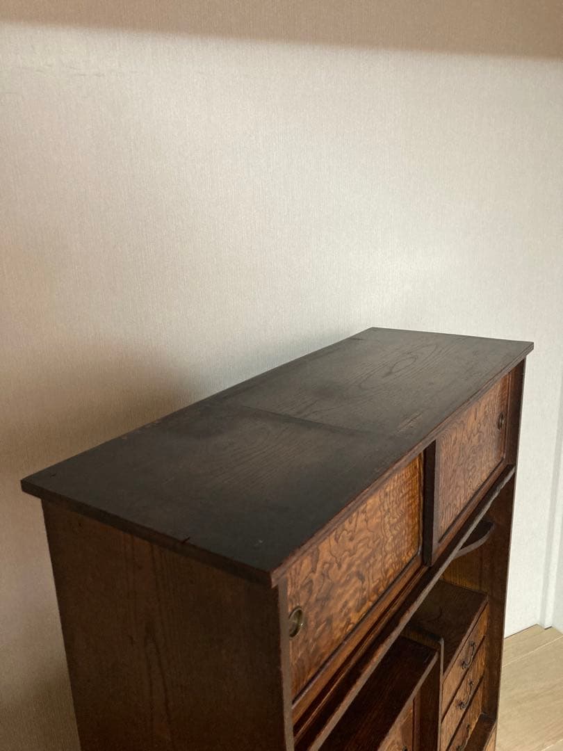 【送料込】アンティークの収納棚　高さ89cm