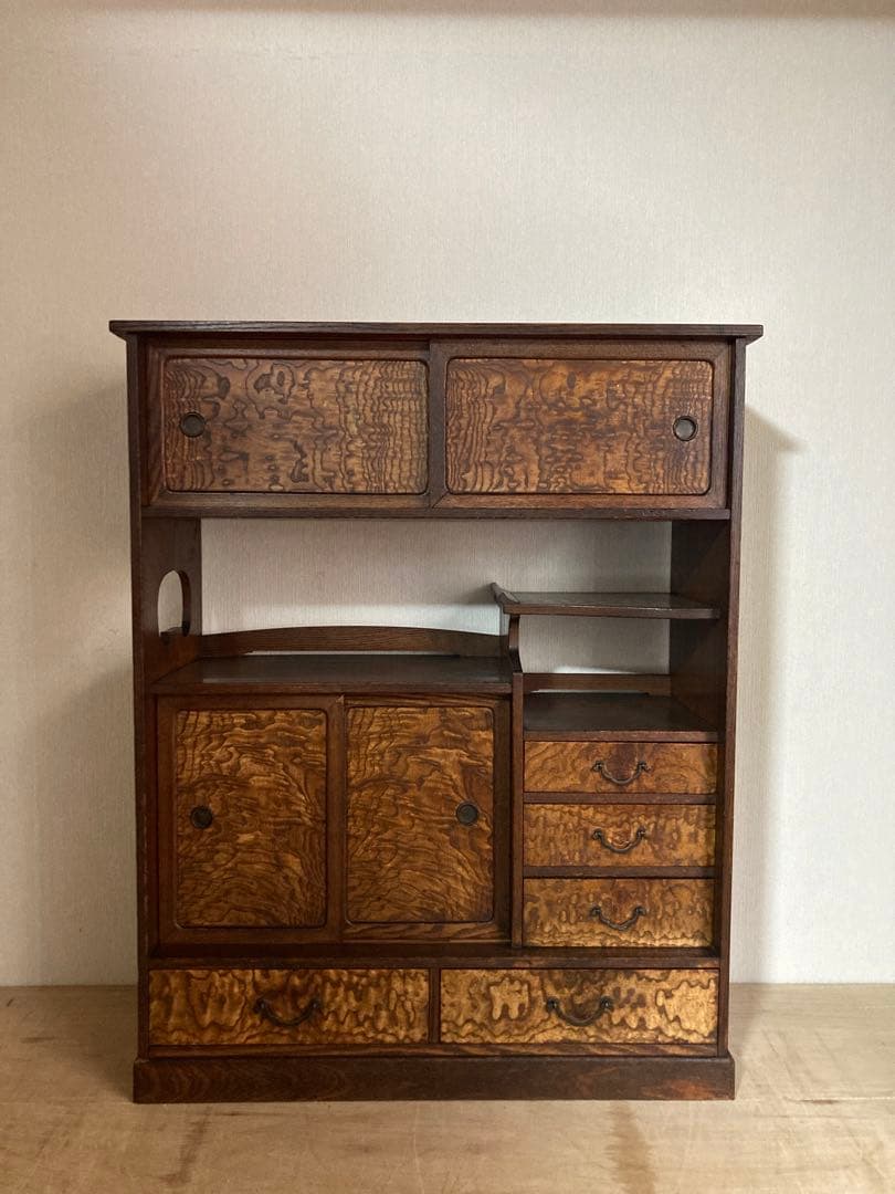 【送料込】アンティークの収納棚　高さ89cm