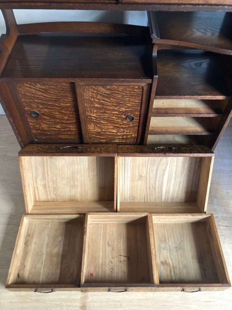 【送料込】アンティークの収納棚　高さ89cm