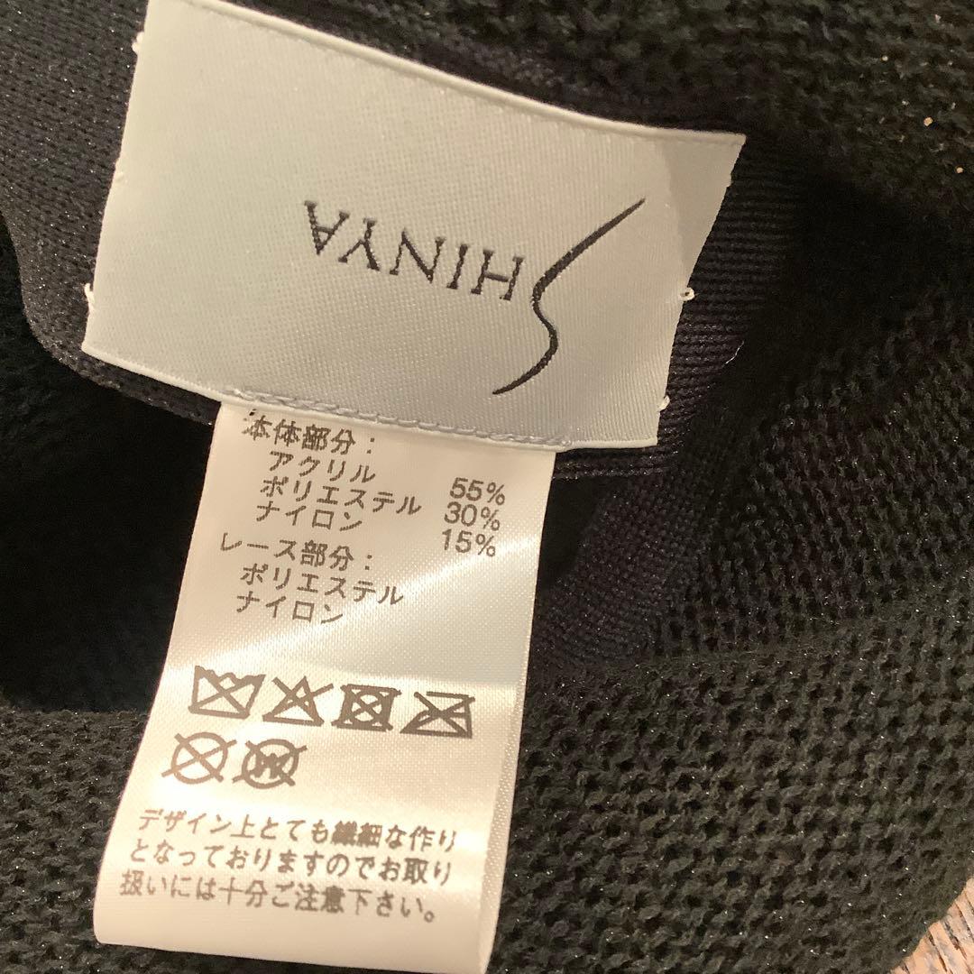 SHINYA帽子　ベレー帽　ブラック