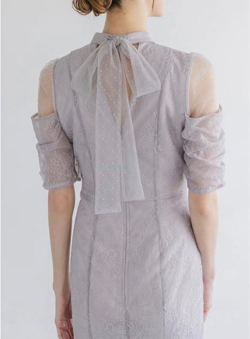 SNIDEL スナイデル シアーショルダーレースドレス