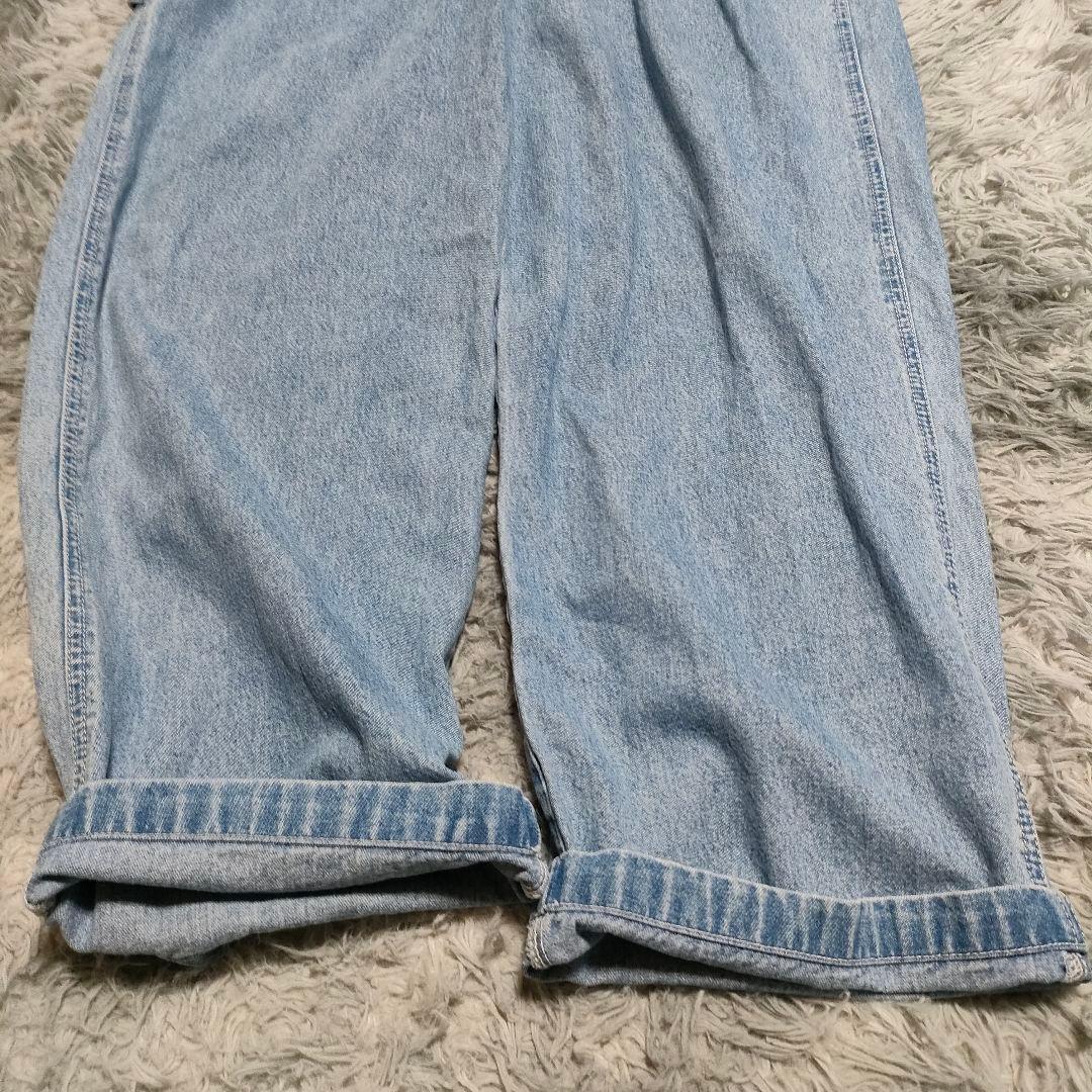 90s DISNEY　Pooh くまのプーさん デニムサロペット　オーバーオール